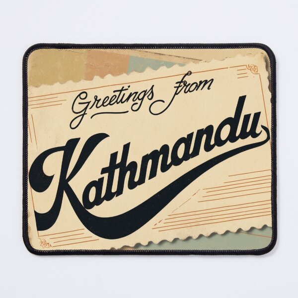 Item preview, Greetings from Kathmandu Nepal Vintage Travel Retro Postcard Design designed and sold by TravelPostcardGems.