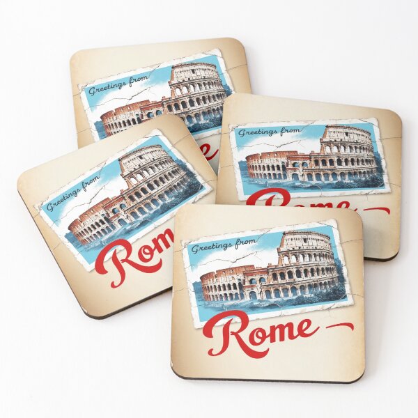 Item preview, Greetings from Rome Italy Vintage Travel Retro Postcard Design designed and sold by TravelPostcardGems.