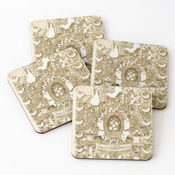 Item preview, Gold Putti Surrounding a Cameo – Vintage Valentines Day Cards & Stickers designed and sold by QuteStuffHere.