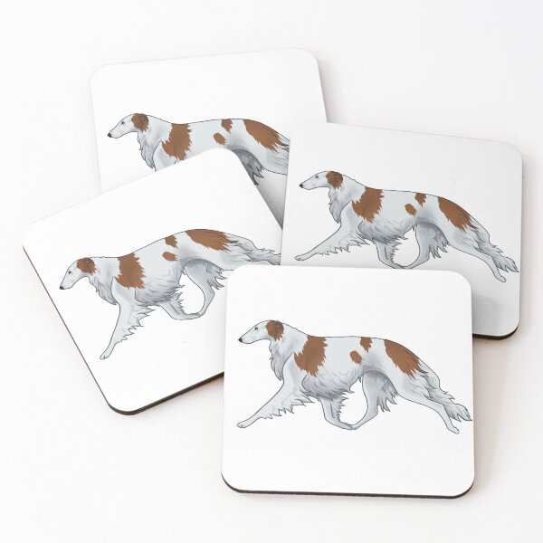 Item preview, Borzoi K, red spotted  designed and sold by Spinyflowerart.