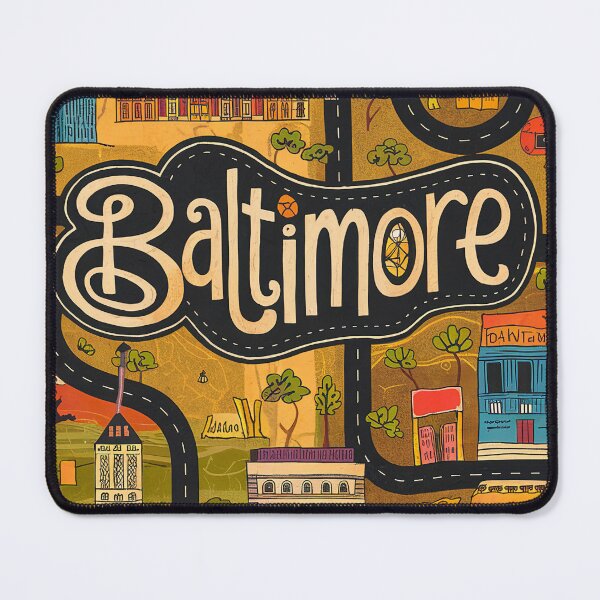 Item preview, Baltimore Whimsical City Life Abstract Vintage Zentangle Art designed and sold by Witty Shirts.