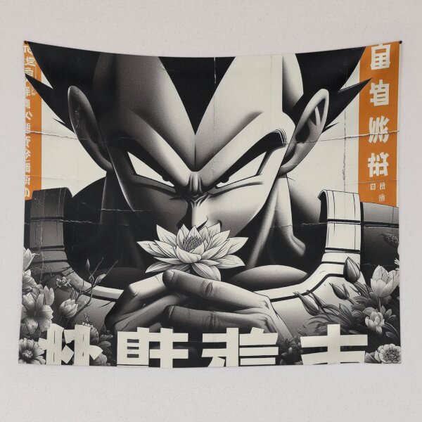 Artikelvorschau, Grotesker Vegeta: Saiyajin-Prinz in Schwarz und Weiß entworfen und verkauft von benja-08.