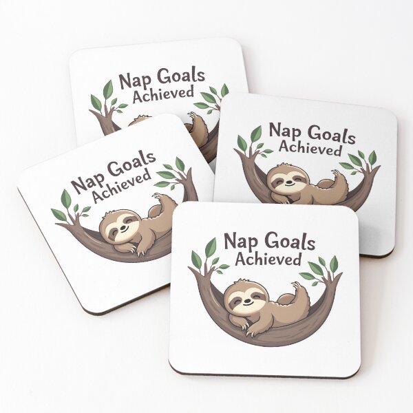 Item preview, Nap Goals Achieved Sloth Design designed and sold by FoxyJags.