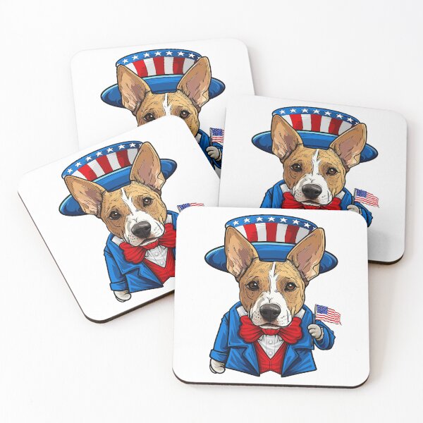 Item preview, Funny 4th of July Basenji  Dog designed and sold by whyitsme.