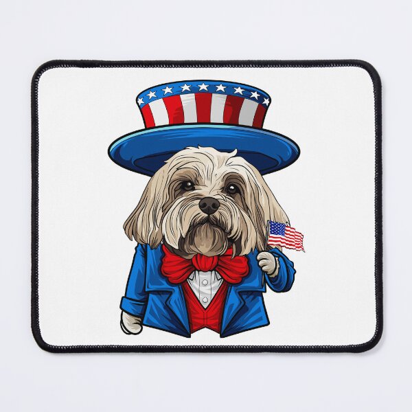 Item preview, Funny 4th of July Lhasa Apso Dog designed and sold by whyitsme.