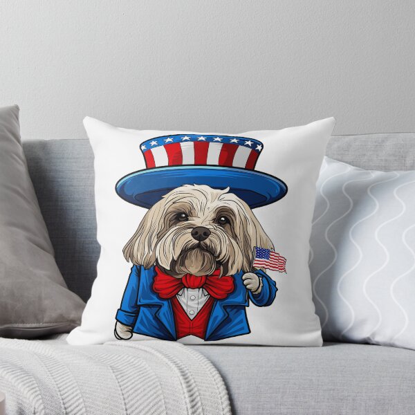 Item preview, Funny 4th of July Lhasa Apso Dog designed and sold by whyitsme.