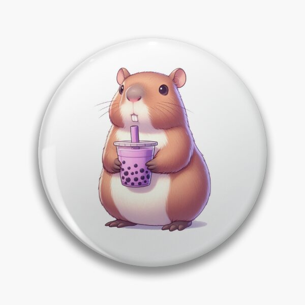 Item preview, Capybara Boba Purple Yam designed and sold by acupofcoffy.