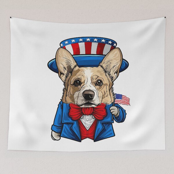 Item preview, Funny 4th of July Pembroke Welsh Corgi Dog designed and sold by whyitsme.