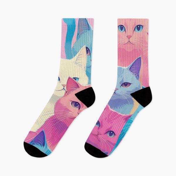 Item preview, whimsical illustration of multiple adorable cats Sticker designed and sold by Affinity Arts Co..