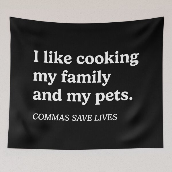 Item preview, Commas Save Lives Funny English designed and sold by WhistleCloset.