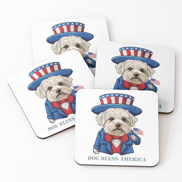 Item preview, Funny 4th of July Maltese Dog Bless America designed and sold by whyitsme.