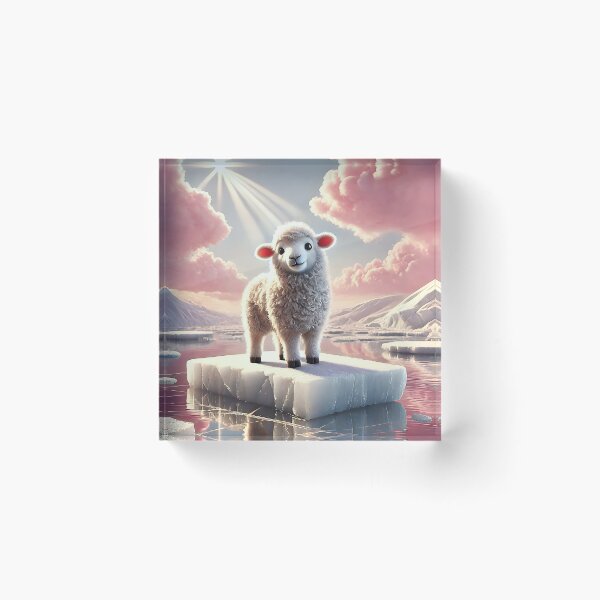 Item preview, Sheep on Ice Floe designed and sold by MyArtworkStudio.