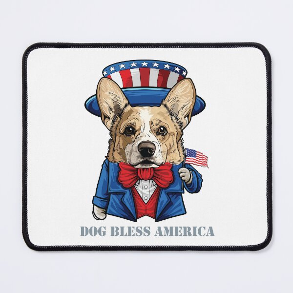 Item preview, Funny 4th of July Pembroke Welsh Corgi Dog Bless America designed and sold by whyitsme.