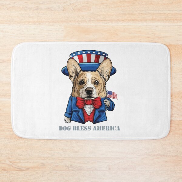 Item preview, Funny 4th of July Pembroke Welsh Corgi Dog Bless America designed and sold by whyitsme.