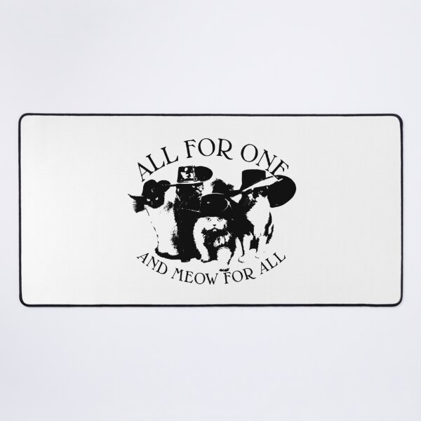Item preview, ALL FOR ONE THREE MUSKETEERS DUMAS CATS designed and sold by Madjack Tees Kiwi SuperStore.
