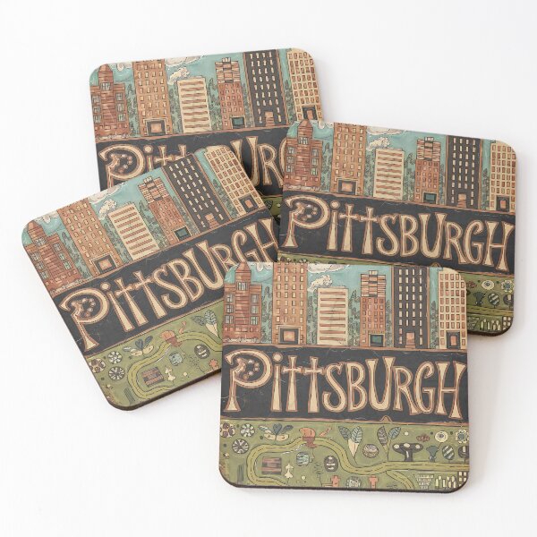 Item preview, Pittsburgh Whimsical City Life Abstract Vintage Zentangle Art designed and sold by Witty Shirts.