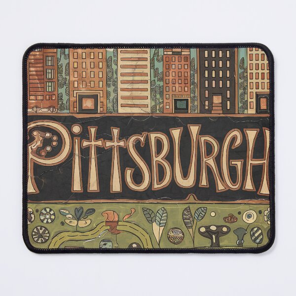 Item preview, Pittsburgh Whimsical City Life Abstract Vintage Zentangle Art designed and sold by Witty Shirts.