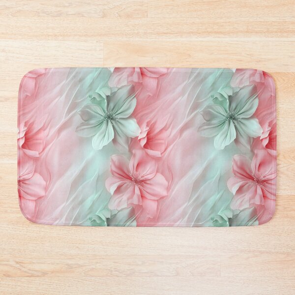 Item preview, Abstract flower seamless pattern of green, pink and white designed and sold by Lewis-mart.