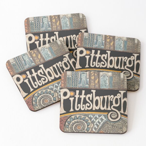 Item preview, Pittsburgh Whimsical City Life Abstract Vintage Zentangle Art designed and sold by Witty Shirts.