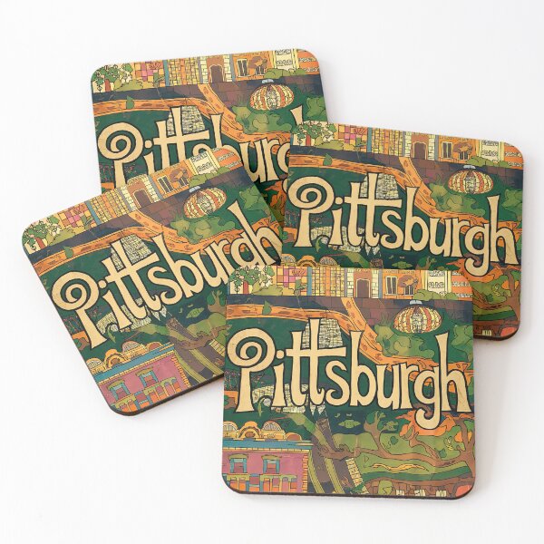 Item preview, Pittsburgh Whimsical City Life Abstract Vintage Zentangle Art designed and sold by Witty Shirts.