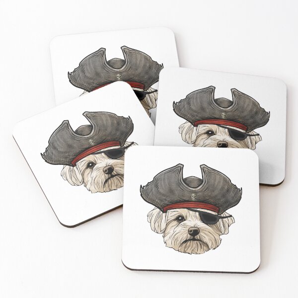 Item preview, Perro maltés pirata designed and sold by whyitsme.