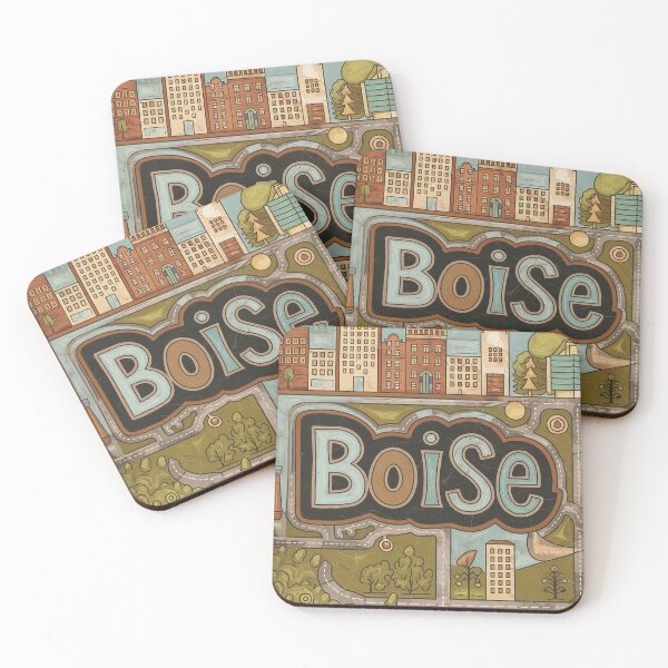 Item preview, Boise City Whimsical City Life Abstract Vintage Zentangle Art designed and sold by Witty Shirts.