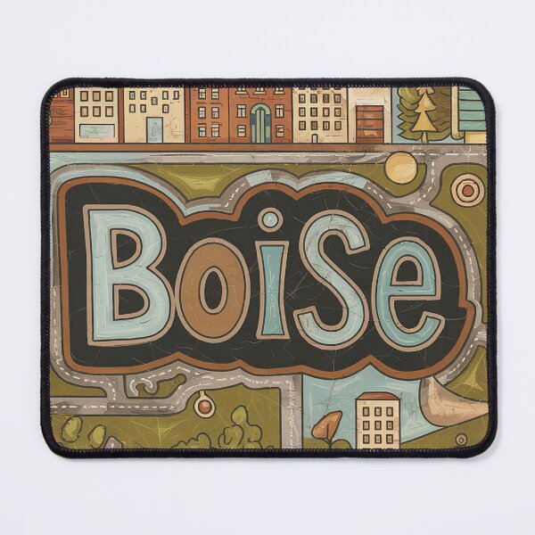 Item preview, Boise City Whimsical City Life Abstract Vintage Zentangle Art designed and sold by Witty Shirts.