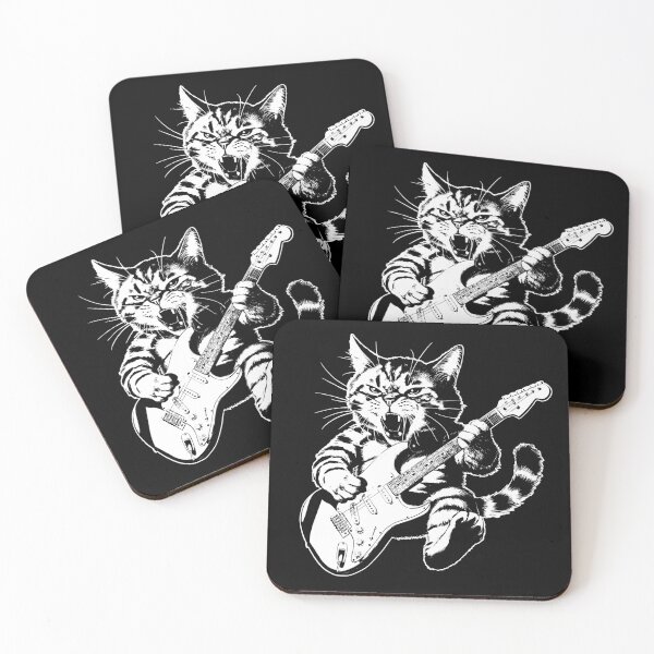 Item preview, Rock Cat Playing Guitar designed and sold by ArthousePromos.