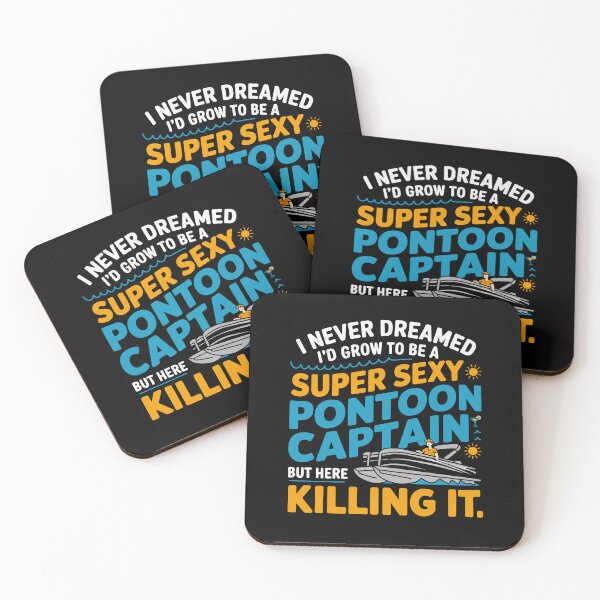 Item preview, I Never Dreamed I'd Be a Pontoon Boat Captain – Boating Humor designed and sold by tmerchtrends.