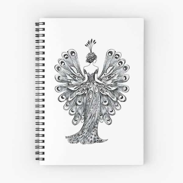 Item preview, Powerful Peacock Angel Goddess Hera, Hansa designed and sold by Vicki Noble Art.