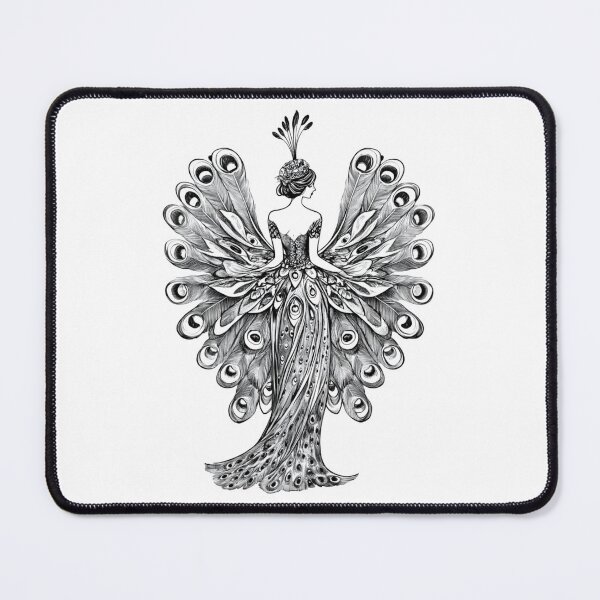 Item preview, Powerful Peacock Angel Goddess Hera, Hansa designed and sold by Vicki Noble Art.