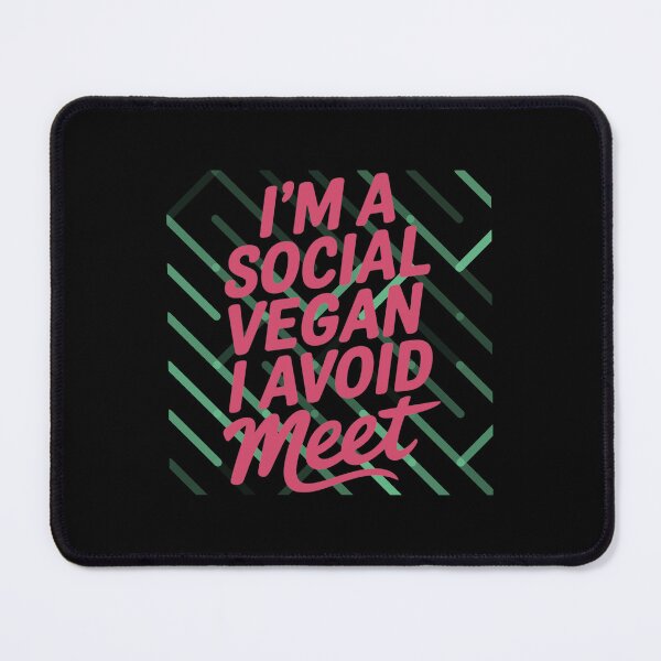 Item preview, Social Vegan Funny Quote | "I Avoid Meet" Minimalistic Design designed and sold by Colorful-Garden.