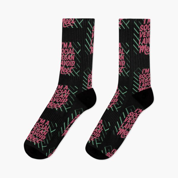 Item preview, Social Vegan Funny Quote | "I Avoid Meet" Minimalistic Design designed and sold by Colorful-Garden.