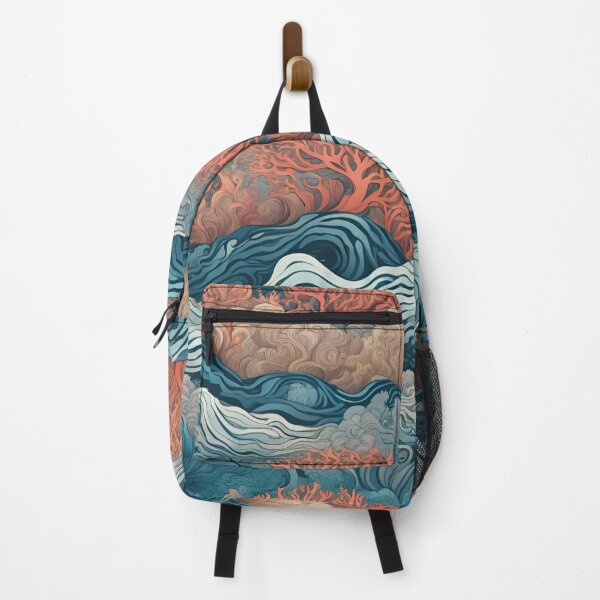 Item preview, Abstract Ocean Waves and Vibrant Coral Gardens designed and sold by Traloch O'Laoi.