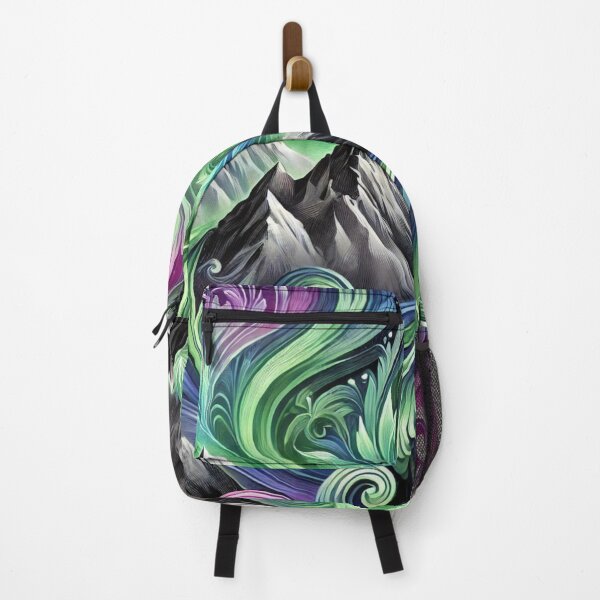 Item preview, Ethereal Aurora Borealis Over Mountain Peaks designed and sold by Traloch O'Laoi.