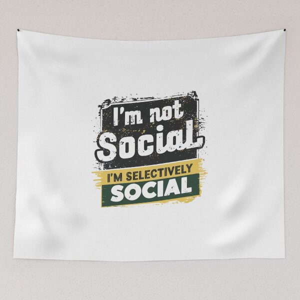 Item preview, Social Vegan Funny Quote | "I Avoid Meet" Minimalistic Design designed and sold by Colorful-Garden.