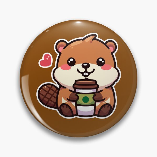 Item preview, Kawaii Cute Beaver Drinking Coffee 2 | Pet and Animals for Men and Women t-shirt designed and sold by panchiTWO.