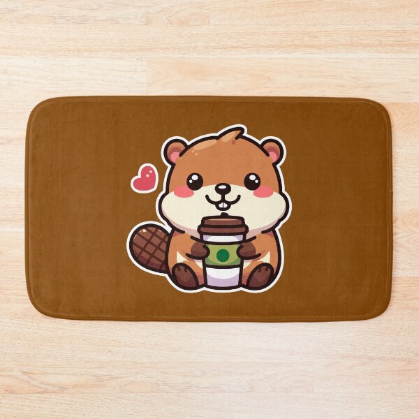 Item preview, Kawaii Cute Beaver Drinking Coffee 2 | Pet and Animals for Men and Women t-shirt designed and sold by panchiTWO.