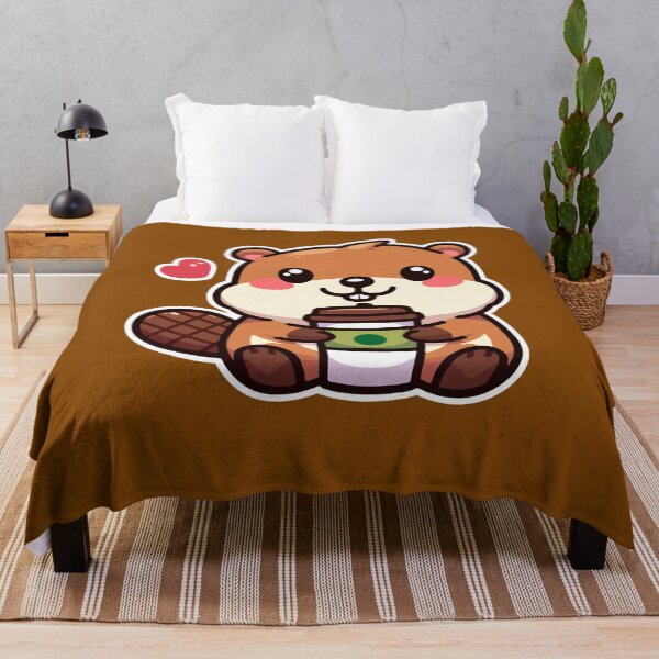 Item preview, Kawaii Cute Beaver Drinking Coffee 2 | Pet and Animals for Men and Women t-shirt designed and sold by panchiTWO.