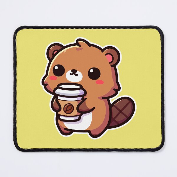 Item preview, Kawaii Cute Beaver Drinking Coffee 3 | Pet and Animals for Men and Women t-shirt designed and sold by panchiTWO.