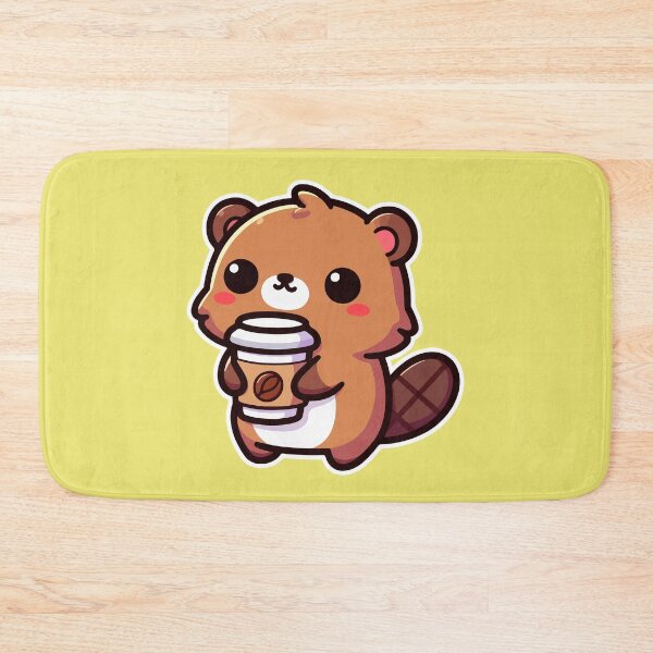 Item preview, Kawaii Cute Beaver Drinking Coffee 3 | Pet and Animals for Men and Women t-shirt designed and sold by panchiTWO.