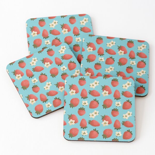 Item preview, Red Strawberry Pattern designed and sold by LeftNWrite.