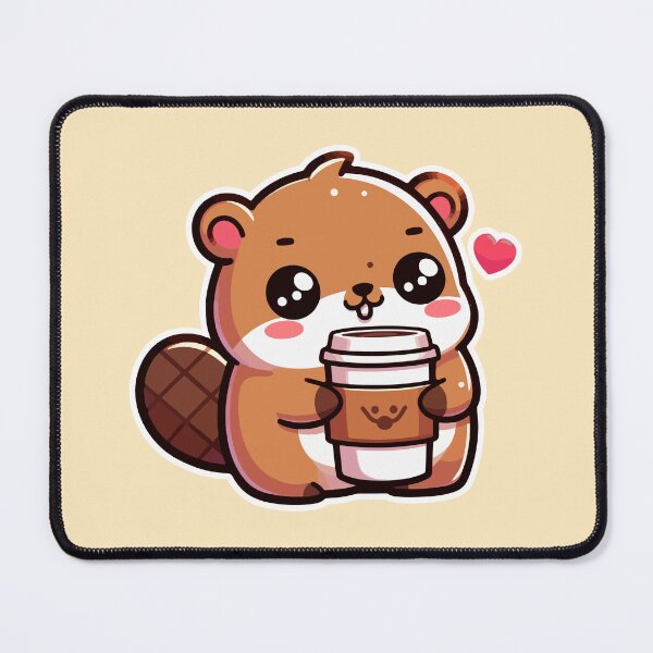 Item preview, Kawaii Cute Beaver Drinking Coffee 4 | Pet and Animals for Men and Women t-shirt designed and sold by panchiTWO.