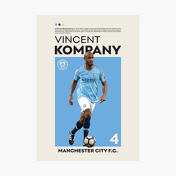 Aperçu de l'œuvre Vincent Kompany créée et vendue par MertArtDesigns.
