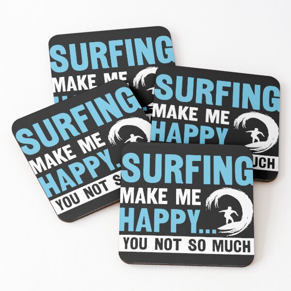 Item preview, Funny Surfing Makes Me Happy Sarcastic Shirt designed and sold by TheDiveShirt.