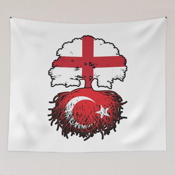 Item preview, Turkey Turkish English England Tree Roots Flag designed and sold by FlagX.