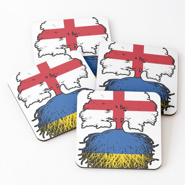 Item preview, Ukraine Ukrainian English England Tree Roots Flag designed and sold by FlagX.