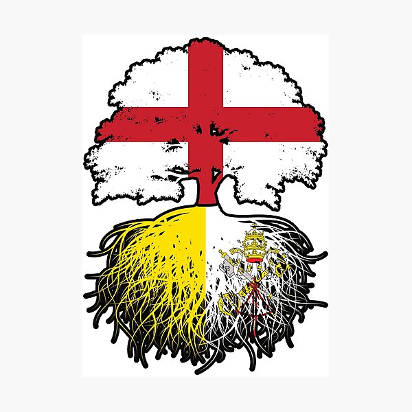 Item preview, Vatican English England Tree Roots Flag designed and sold by FlagX.
