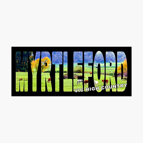 Item preview, MYRTLEFORD Vic High Country - Horses Scenery Green designed and sold by Adam Gormley.