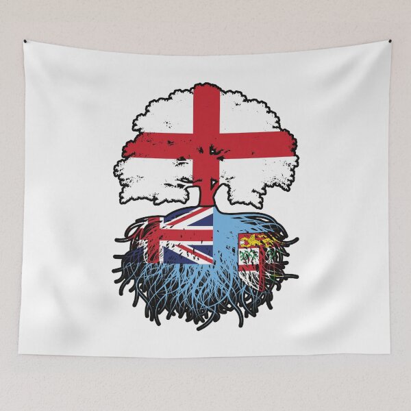 Item preview, Fiji Fijian English England Tree Roots Flag designed and sold by FlagX.